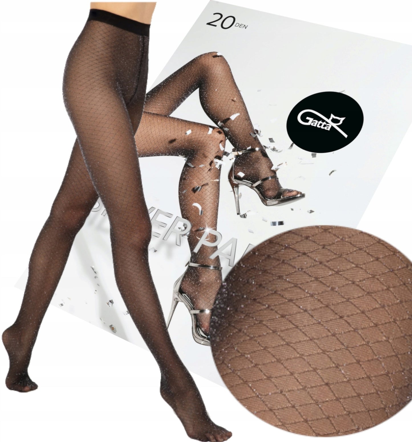 Gatta Silver Party Fashion Tights